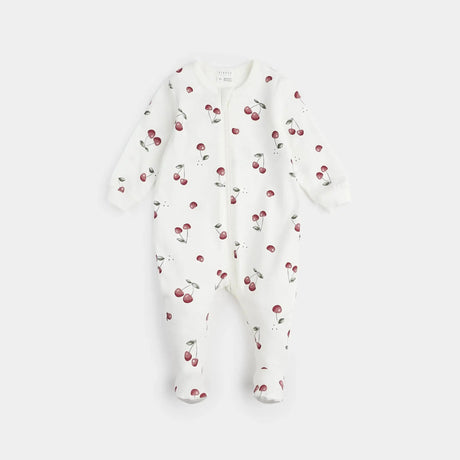 Cherry Print on Footed Sleeper | Petit Lem | Petit Lem | Jenni Kidz