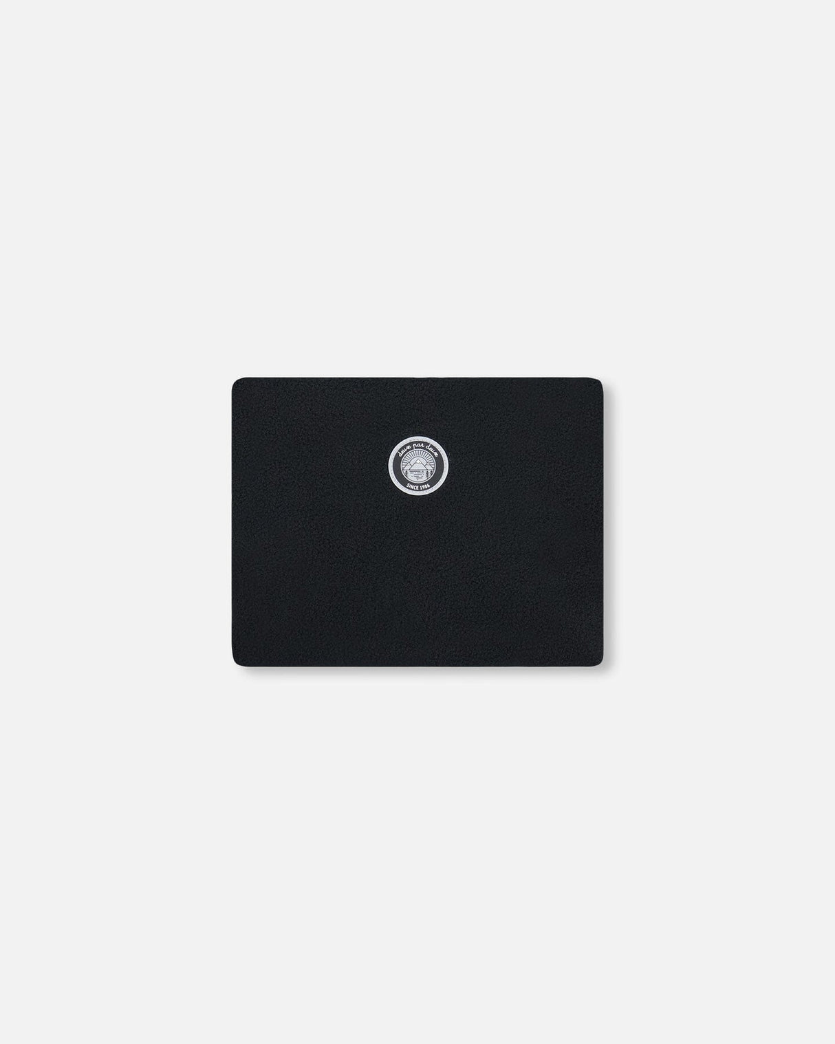 Color swatch detail — solid black Teknik snowsuit fabric