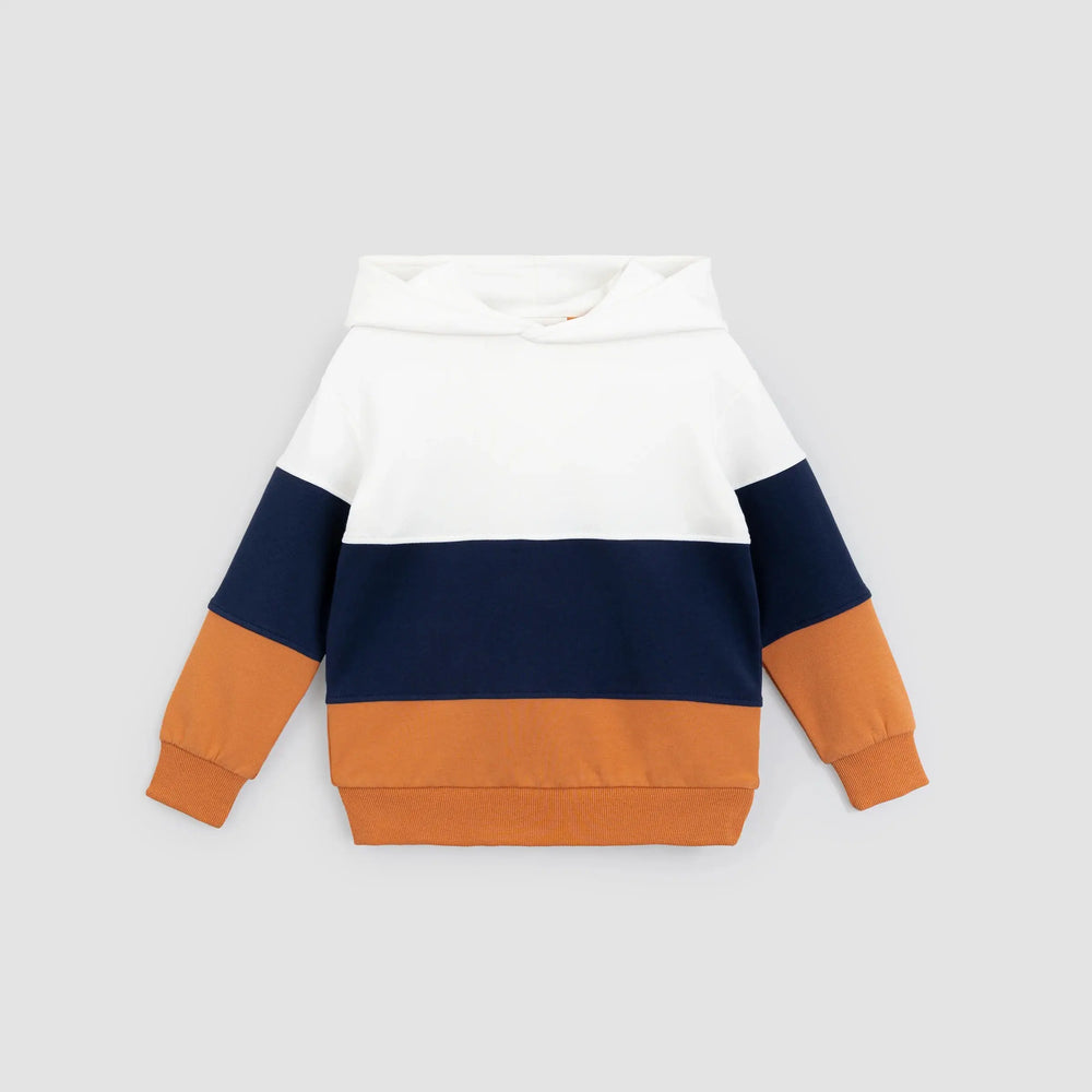 Colorblock Terry Hoodie Pullover - Orange | Miles The Label | Miles The Label | Jenni Kidz