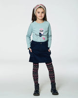 Corduroy Cargo Pocket Skirt Navy | Deux par Deux | Jenni Kidz