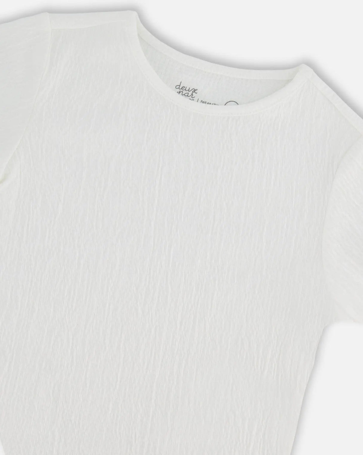 Crinkle Jersey Top Off White | Deux par Deux | Jenni Kidz