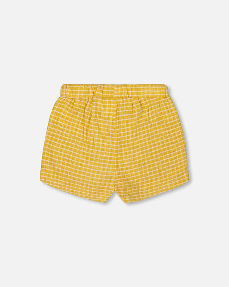 Crinkle Short Pale Yellow And White | Deux par Deux | Jenni Kidz