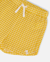 Crinkle Short Pale Yellow And White | Deux par Deux | Jenni Kidz