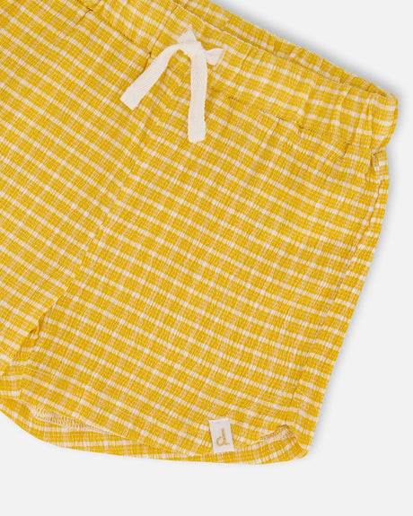Crinkle Short Pale Yellow And White | Deux par Deux | Jenni Kidz