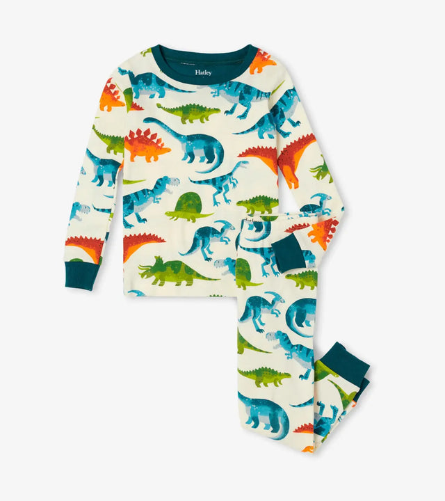 Dinosaur Park Organic Cotton Kids Pajama Set | Hatley | Hatley | Jenni Kidz