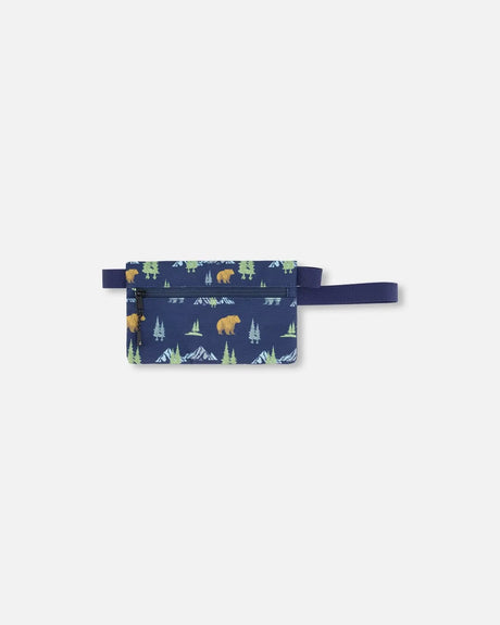 Double Pencil Case Navy Animal Print | Deux par Deux | Jenni Kidz