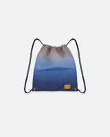 Drawstring Bag Blue And Beige Gradient | Deux par Deux | Jenni Kidz