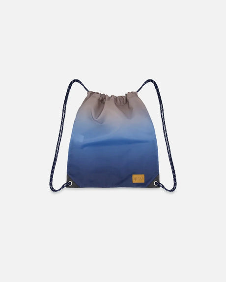 Drawstring Bag Blue And Beige Gradient | Deux par Deux | Jenni Kidz