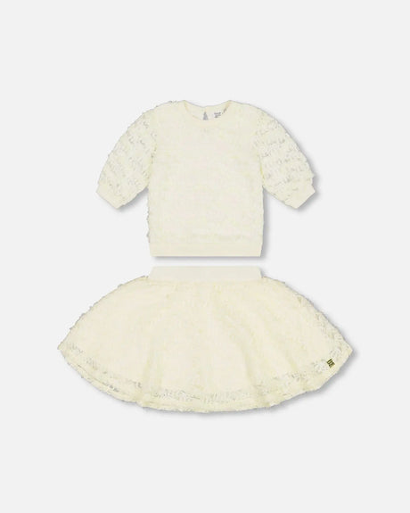 Eyelet Top And Skirt Set Off White | Deux par Deux | Jenni Kidz