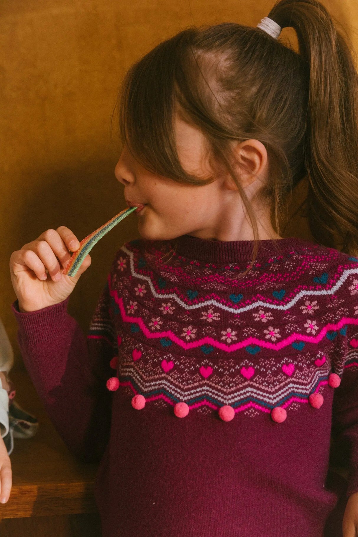 Fairisle Sweater Burgundy | Deux par Deux | Jenni Kidz