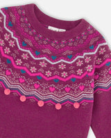 Fairisle Sweater Burgundy | Deux par Deux | Jenni Kidz