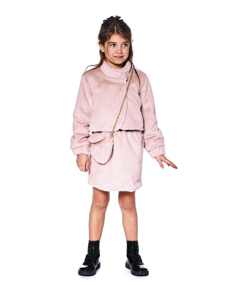 Fake Fur Shoulder Bag Dusty Pink | Deux par Deux | Jenni Kidz