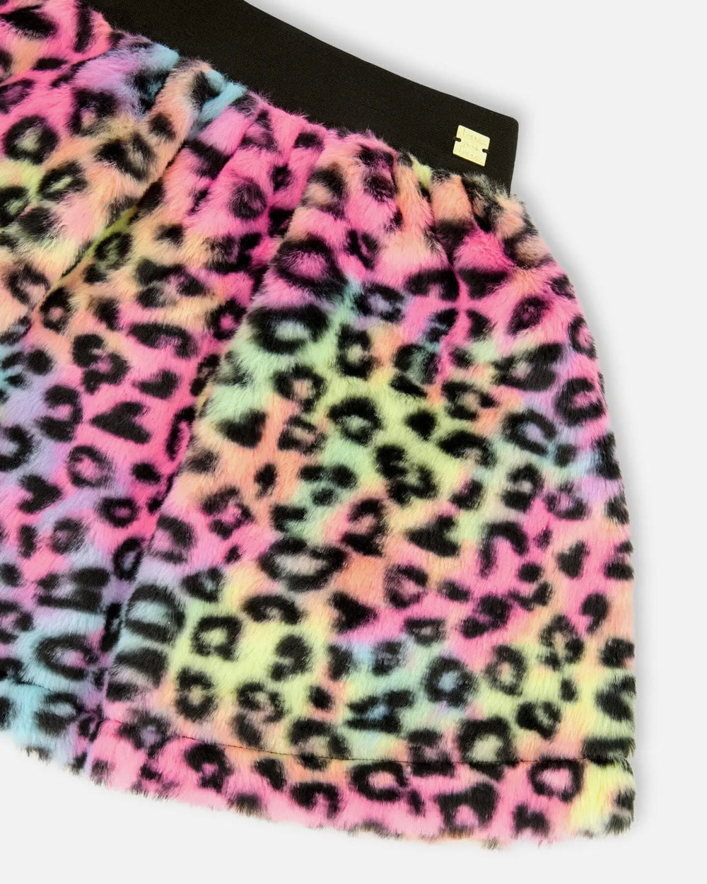 Faux Fur Skirt Multicolor Leopard | Deux par Deux | Jenni Kidz