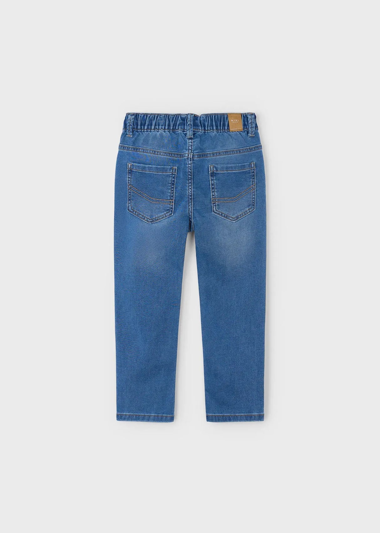 Flat lay back view of Mayoral boy jogger jeans
