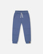 Fleece Sweatpants With Pockets Blue | Deux par Deux | Jenni Kidz