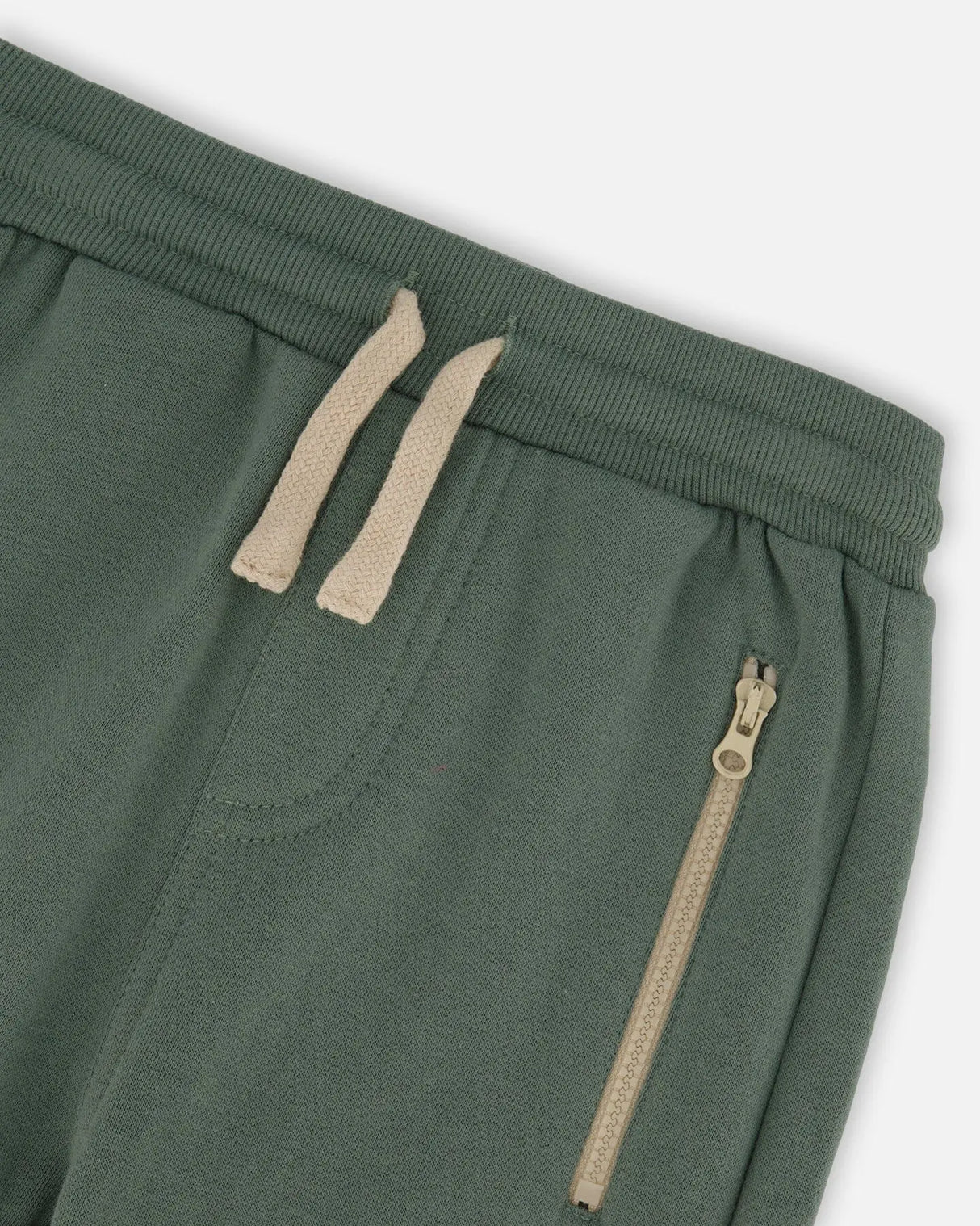 Fleece Sweatpants With Zip Pockets Forest Green | Deux par Deux | Jenni Kidz