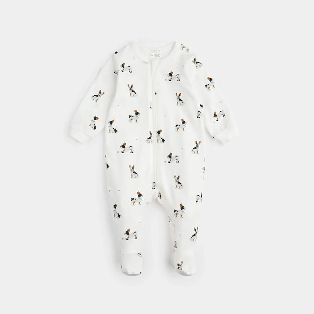 French Bulldogs Print on Footed Sleeper | Petit Lem | Petit Lem | Jenni Kidz