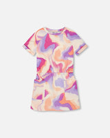 French Terry Dress Multico Swirl Print | Deux par Deux | Jenni Kidz