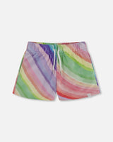 French Terry Short Rainbow Stripe | Deux par Deux | Jenni Kidz