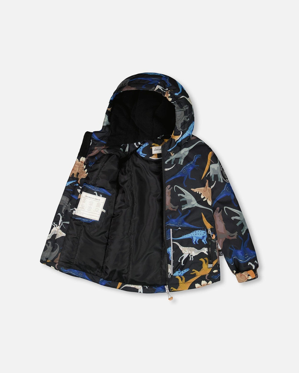 Front view of Deux par Deux kids’ blue snowsuit jacket