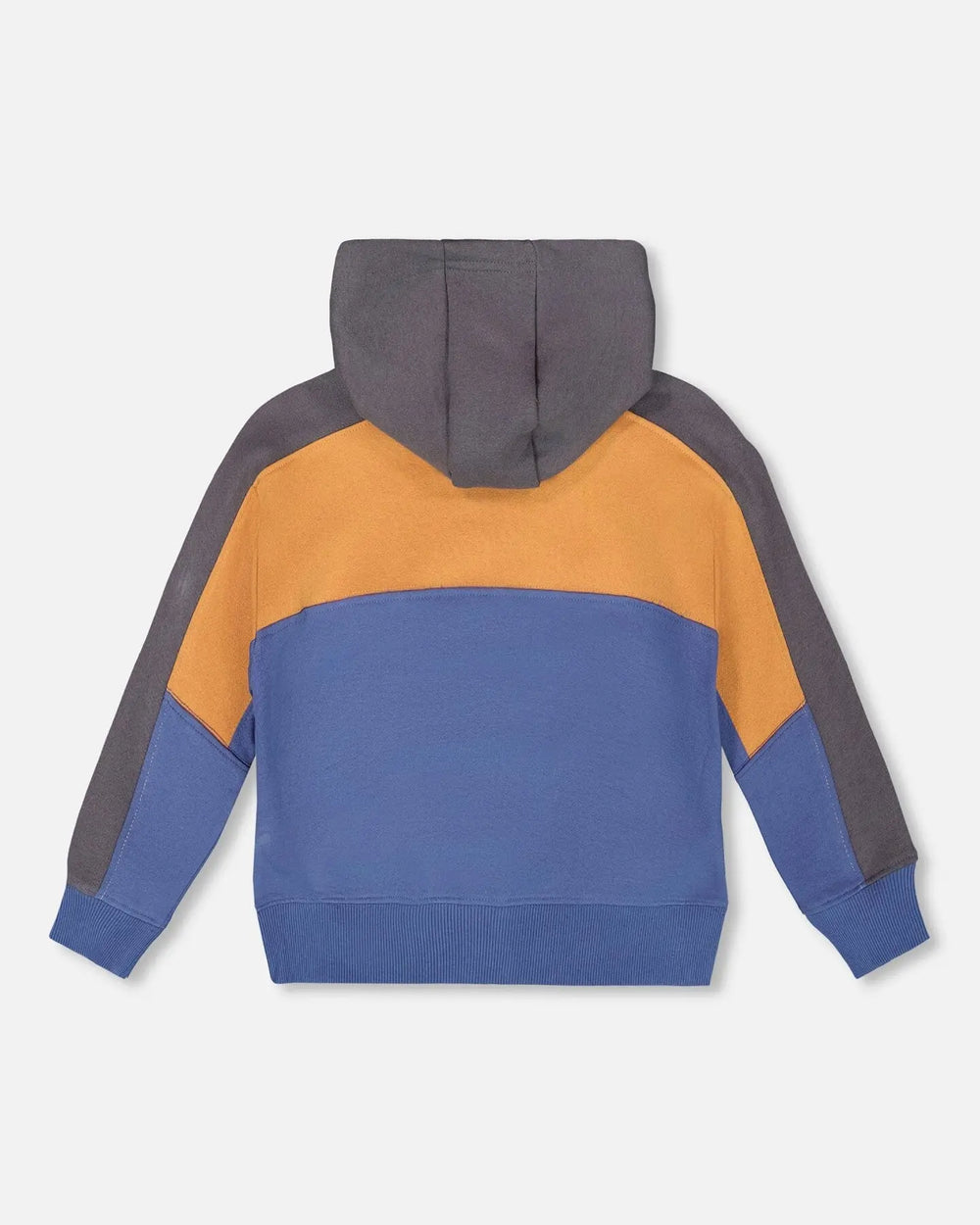 Full Zip Fleece Color Block Sweatshirt Blue | Deux par Deux | Jenni Kidz