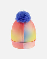 Deux par Deux Cable Knit Hat Printed Watercolor Multicolor