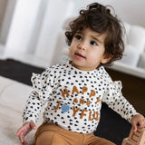 Girls Off White Hearts Sweatshirt | Dirkje | Dirkje | Jenni Kidz