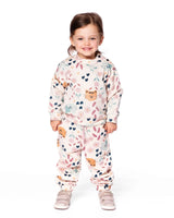 Glittering French Terry Sweatshirt Beige Cat Print | Deux par Deux | Jenni Kidz