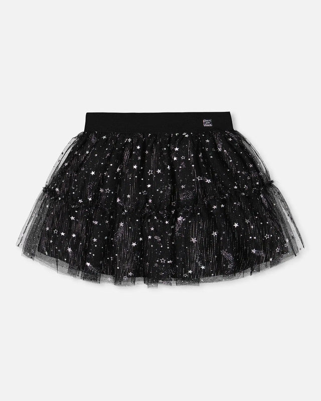 Glittering Tulle Skirt Black | Deux par Deux | Jenni Kidz