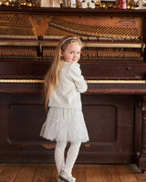 Glittering Tulle Skirt Off White | Deux par Deux | Jenni Kidz