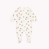 Golden Apples Print on Off-White Footed Sleeper | Petit Lem | Petit Lem | Jenni Kidz