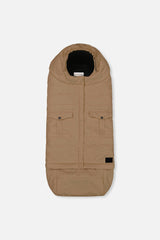 Deux par Deux evolutive baby footmuff for car seat and stroller in Chanterelle, front view