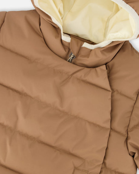 Compressible Winter Puffy Coat Designed For Car Seat Chanterelle-4