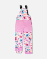 Two-Piece Play Snowsuit Pink Watercolor Flower Print