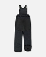 Two-Piece Play Snowsuit With Printed Jacket And Solid Pant Black-4