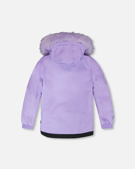 Two-Piece Play Snowsuit With Printed Pants Lavender-2