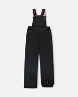 Two-Piece Play Snowsuit With Multicolor Print Jacket And Solid Pant Black-4