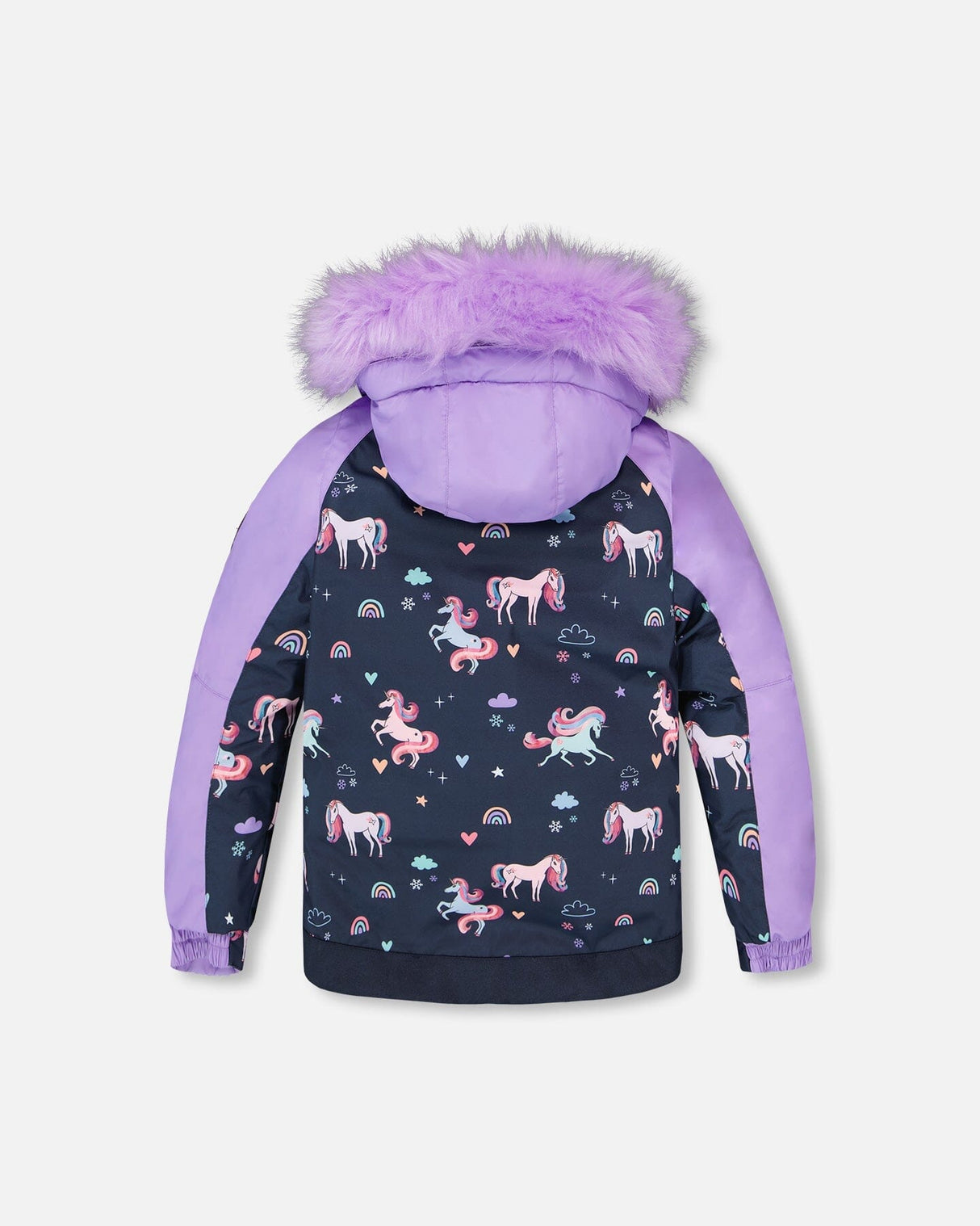 Two-Piece Play Snowsuit With Printed Colorblocked Jacket Lavender-3
