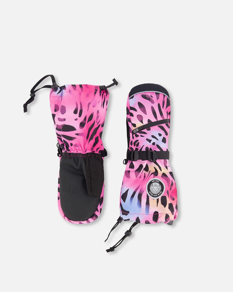 Winter Mittens Teknik Multicolor Leopard And Zebra-0