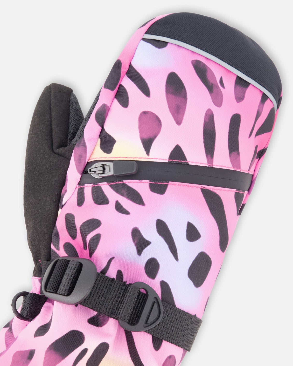 Winter Mittens Teknik Multicolor Leopard And Zebra-2