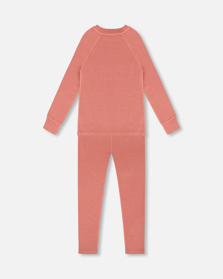 Merino Wool Base Layer Set Dusty Pink-1