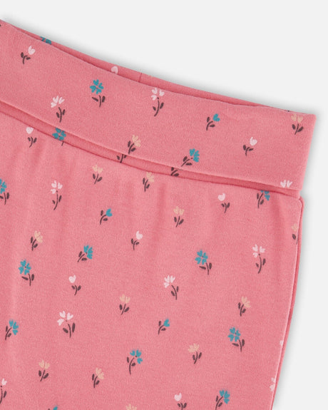 Organic Cotton Evolutive Pant Pink Floral-3