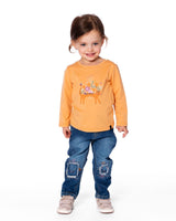 Jeans Blue Denim With Embroideries-3