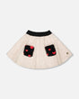 Glittering French Terry Skirt Beige And Black-0