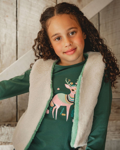 Organic Cotton Long Sleeve T-Shirt Dark Green-1