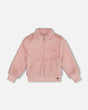 Faux Fur Jacquard Jacket Dusty Pink-0