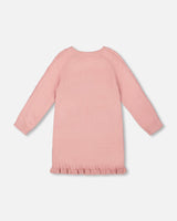 Knitted Dress Dusty Pink With Unicorn Intarsia-2