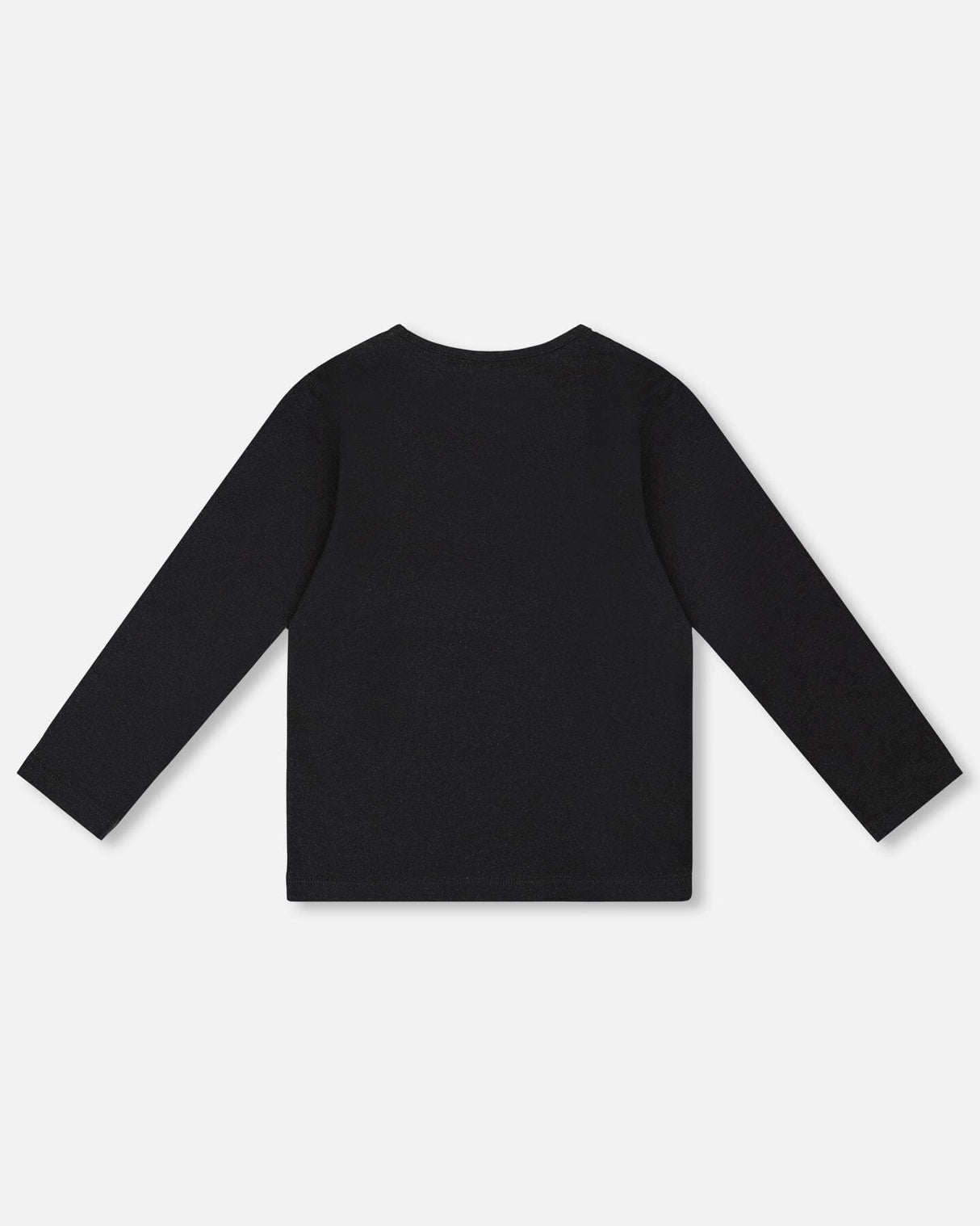 Black Organic Cotton T-Shirt With Reversible Sequin Teddy Bear-2