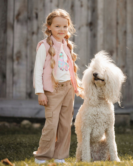 Parachute Corduroy Pants With Cargo Pockets Light Pecan Brown-1