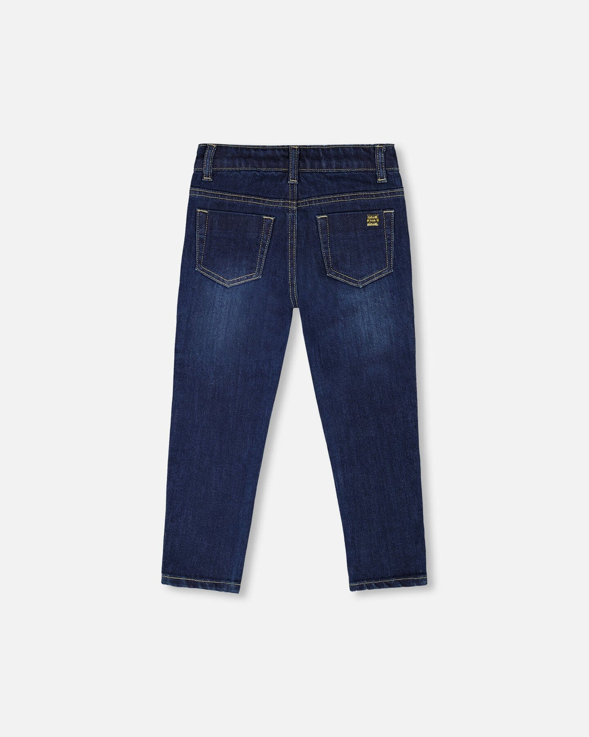 Stretch Jeans Blue Denim With Glittery Hearts-1